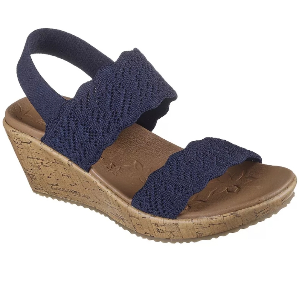 Sketchers Cali Beverlee Blue Timeless Touch Wedge… - image 1